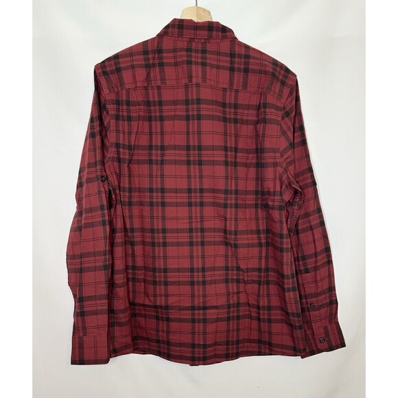 Alesbury 100% Cotton Red Black Plaid Button Up Shirt Regular‎ Men's MEDIUM NWOT - Picture 2 of 10
